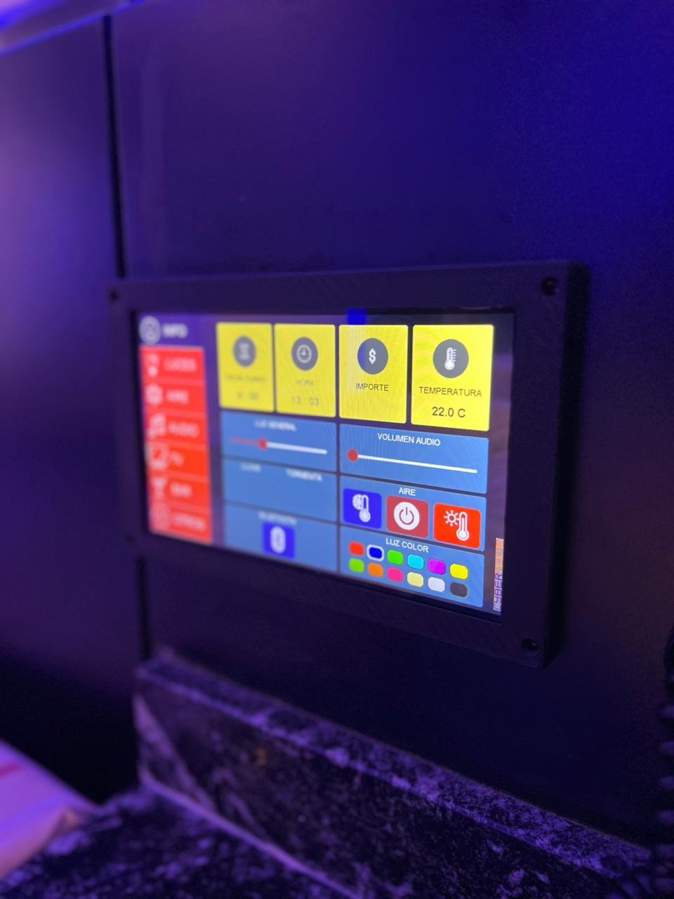 Panel de control - menú principal